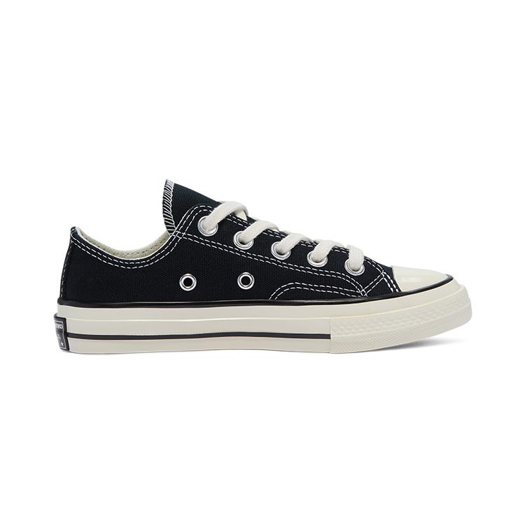 Converse Chuck 70 Low Школьные 'Черный' (унисекс) Черные / Бежевые детские кеды 368986C
