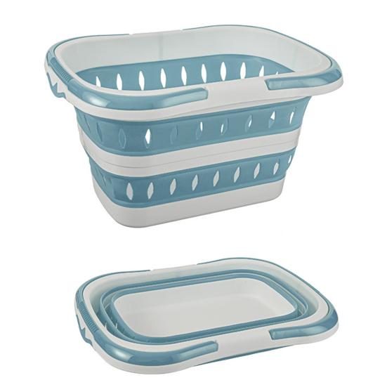 Storage Basket Portable Folding Plastic Bath Caddy with Handle Large Capacity Strong Load-bearing Travel Bathroom Organizer