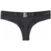 Logo Print Soft Skin-Friendly Comfortable Thong Women Underwear Black AV2301-010