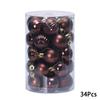 34Pcs Christmas Balls Ornament Hanging Pendants Navidad Noel Party Decor New Year 2024