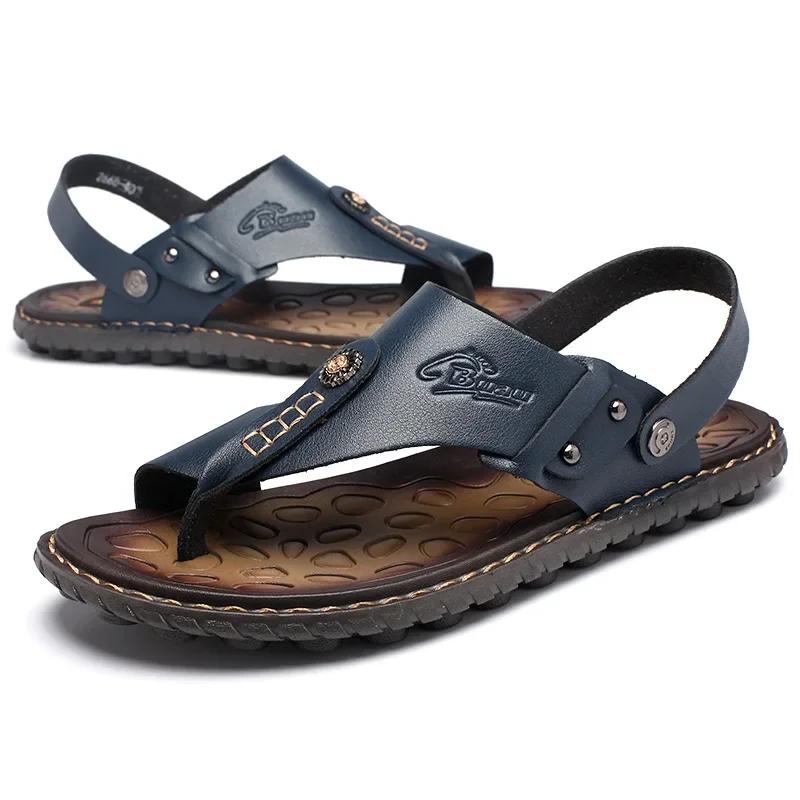 Summer Clip Toe Flip Flops Mens Sandals Male Shoes Fashion Flat Non-slip Slide Slippers Casual Beach Holiday Sport
