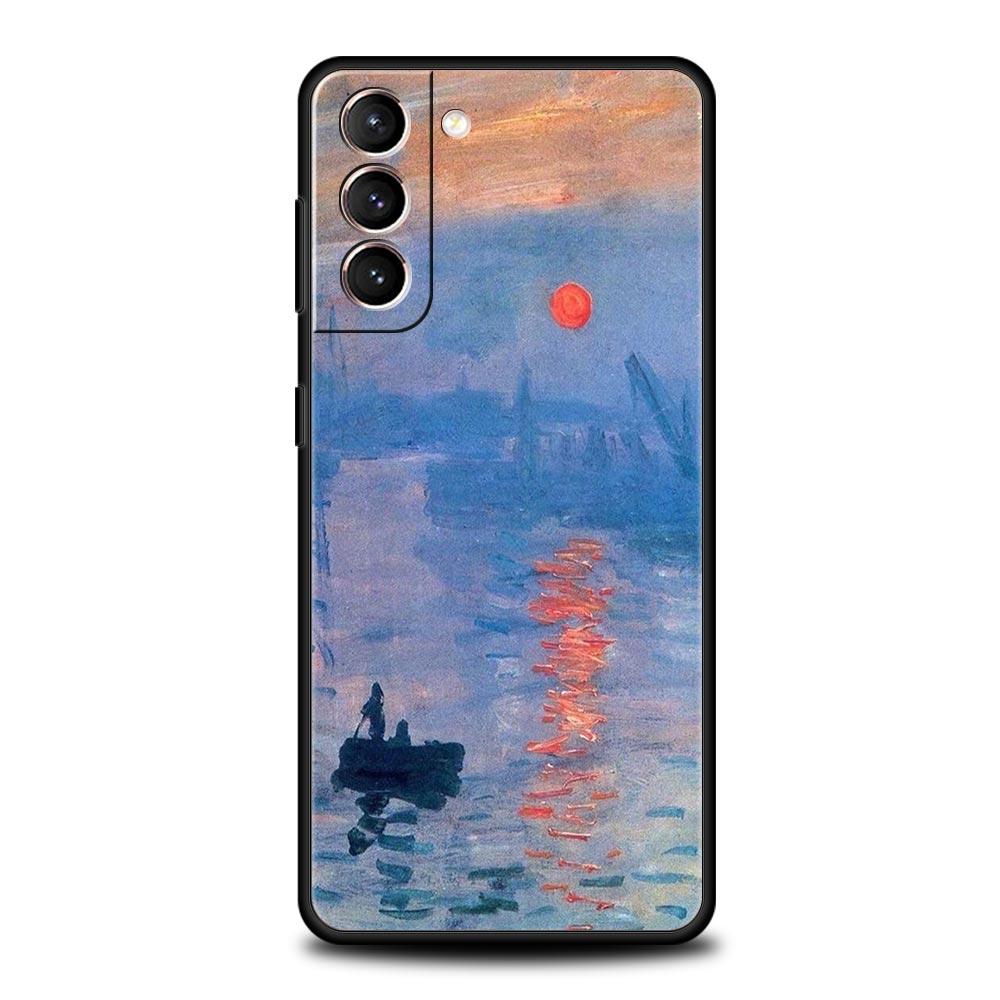 Чехол для телефона Samsung Galaxy S24 S23 S22 Ultra S20 S21 FE 5G S10 S9 Plus S10E S8 S7 Edge Мягкий силиконовый чехол Искусство Клода Моне