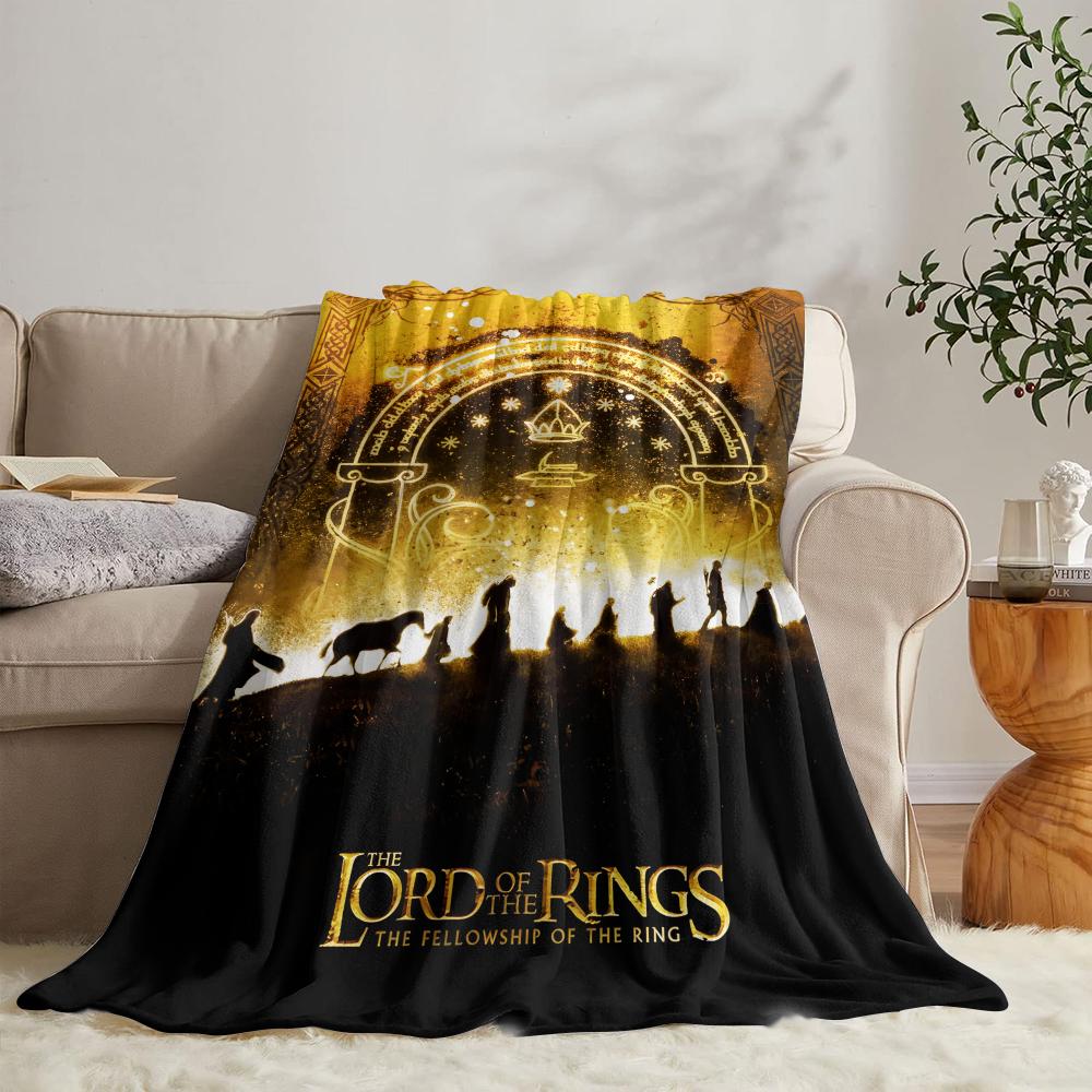 GUOYU Blanket Middle Earth Map Throw Soft Flannel Throw Summer Blanket Lightweight Cozy Nap Blanket for Sofa Bed Travel