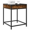 Nightstand with Infinity LED Smoked Oak Finish 40x40x51 cm
