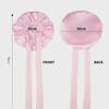 High Elastic Satin Nightcap with Wide Brim & Bow for Salon Hair Care
