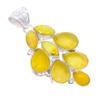 Yellow Sapphire Gemstone 925 Sterling Silver Jewelry Pendant 2.3"  AH-3389