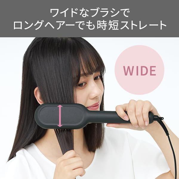 Tescom Hair Negative совместим с температурным автоматическим утюжком Rakuten Sesame Black Iron, ионизацией, функцией регулировки/блокировки/памяти, выключением, подключением, TB550A-K