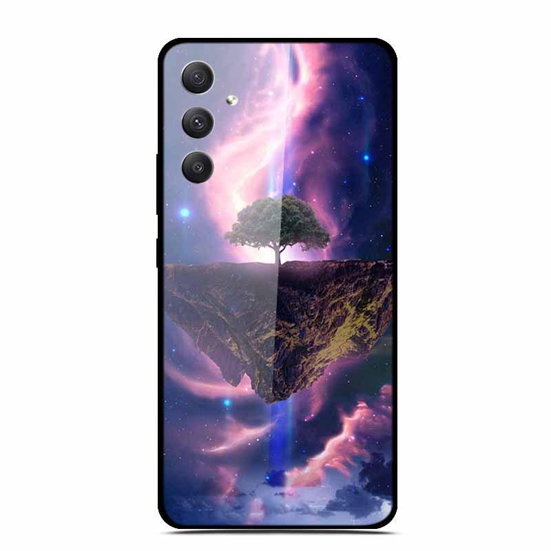 Чехол для телефона Samsung A35 5G - Персонализированный Цветной Закаленный Стеклянный, Противоударный.