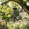 Sympathy Memorial Wind Chimes for Loss of Loved One Vintage Hummingbird Chime with Metal Tubes Bells, Weatherproof Outdoor Hanging Rustic