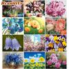 Frameless DIY Painting By Numbers Flowers 40x50cm Wall Art Picture Canvas By Numbers Diy Gift For Home Decoration
