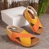 Женские римские сандалии Matsuda Summer с толстой подошвой и юбкой Casual Open Toe Universal Beach Cool