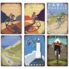 Vintage Bicycle Race Posters Decor Metal Tin Signs Plaque Retro Metal Poster Wall Decorative for Garage Man Cave