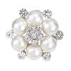Elegant Scarf Bride Wedding Rhinestone Imitation Pearl Brooch Pin Jewelry Decor
