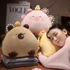 Stuffed Capybara Cartoon Hand Warmer Air Conditioning Blanket Office Backrest  Bedside