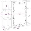 Mirror Cabinet with Shelf Black Oak Effect 70 x 16.5 x 60 cm