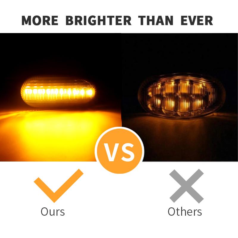 2PCS Dynamic Clear/Smoked LED Side Marker Light For Fiat Alfa Romeo 147 GT 937 MiTo 955 Arrow Turn Signal Blinker Indicator Lamp