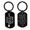 Stainless Steel Double-Sided Inspirational Keychain - Drive Safe Gratitude Gift Set