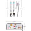 Pastel Miffy Idea Chopsticks Spoon Fork Case Set, Mixed Colors, Spoon + Fork + Correction Chopsticks + Case, Korean Popular Tableware