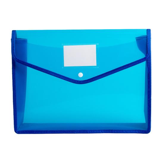 Пластиковая папка-файл Водонепроницаемый прозрачный расширяющийся органайзер для документов с застежкой-кнопкой Без разделителей Портативный формат A4/B5 Конверт для файлов для офиса