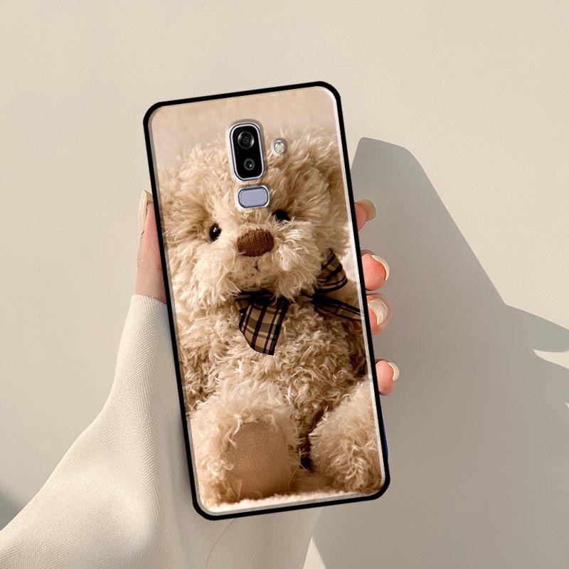 Чехол с милым медведем для Samsung Galaxy J3 J5 J7 2017 A3 A5 J1 2016 J4 J6 Plus A6 A7 A8 A9 J8 2018 Coque