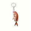 Fun Acrylic Fishing Lover Keychain Accessories Bag Fish Pendant Fisherman Ocean Key Chain Ring Keyring Jewelry Fans Fisher Gifts