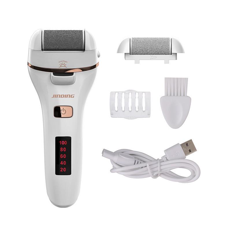 Электрическая шлифовальная машинка для ног с подсветкой для удаления омертвевшей кожи и мозолей; Инструмент для педикюра с камнем.