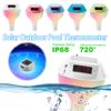 Солнечный таймер-термометр для бассейна со светодиодным дисплеем, измеритель температуры воды, водонепроницаемый монитор температуры бассейна/ванны, аксессуары для бассейна
