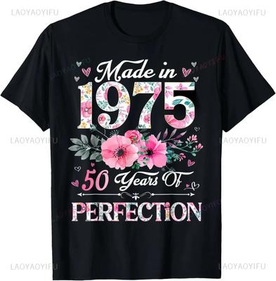 ZX Футболка Подарки на 50-летие 1975 Вечеринка Футболка Женская Мужская Одежда Футболки Топы женская одежда мое тело мой выбор
