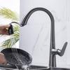 Поворотные на 360 градусов выдвижные кухонные смесители с 2 режимами струи Смесители для раковины в ванной комнате с высокой дугой Потяните вниз