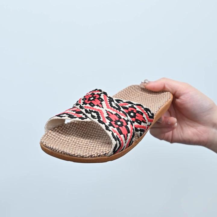 Простые туфли на льняной подошве, повседневные туфли без шнуровки с открытым носком, удобные домашние тапочки