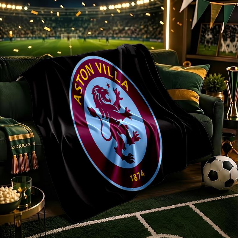 Football Villa Design Throws Blanket Flannel Blankets Plush for Couch Bed Gifts for Men Women Travel picnic blanket Christmas fan gifts