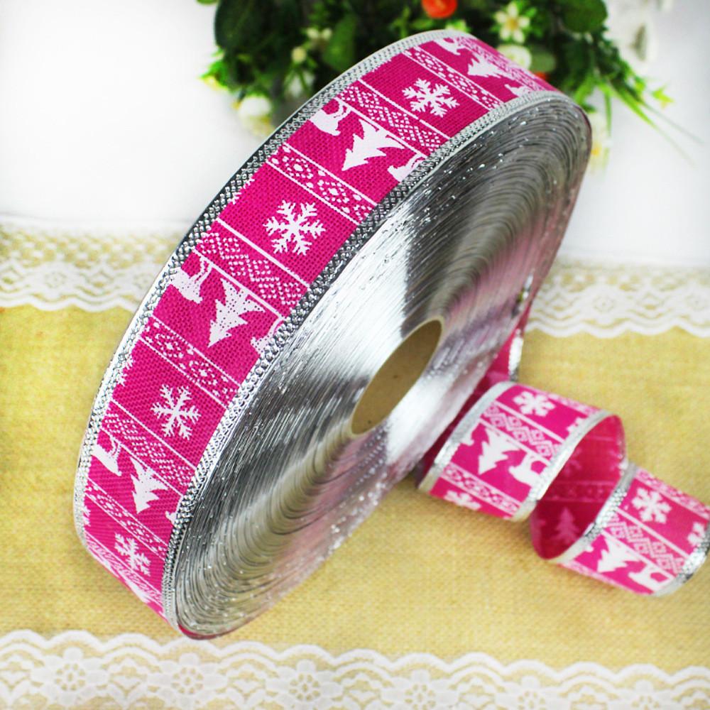 10-метровые рождественские украшения, ленты из искусственной мешковины ярких цветов для праздничного настроения