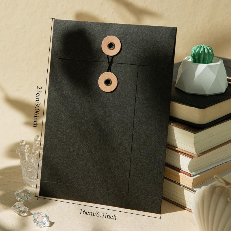 10pcs Colorful Creative Invitation Letter Envelope Bag Thickened Kraft Paper Invoice Storage Bags Meeting Materials Ledger Materials File Folder