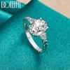 925 Sterling Silver AAA Zircon Ring, Fashionable Wedding Jewelry