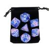7шт игральные кости с мешком DnD d4,d6,d8,d10,d%,d12,d20 многогранные детали настольной игры RPG