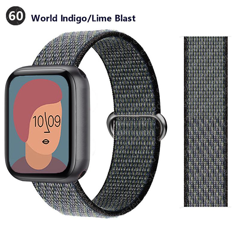 2 шт. Ремешки Для Apple Watch Band 44 мм 40 мм 45 мм 46 мм 42 мм 49 мм 41 мм Нейлоновый петлевой браслет iwatch Серия 10 9 8 7 6 5 3 se ultra 2
