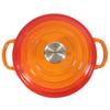 LE CREUSET Кастрюля Кокот Круглая Оранжевая 09 Le Creuset/Двуручная 21177-20см (Серебряная ручка) [Элемент]