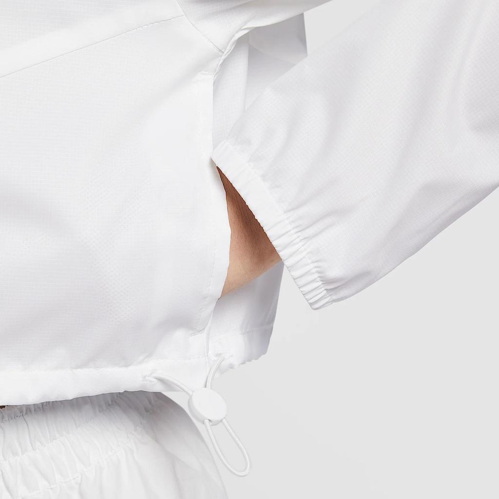 Nike Sportswear Swoosh Windrunner Loose Fit Comfortable Casual Long Sleeve Jacket Women Jackets White Black HJ1183