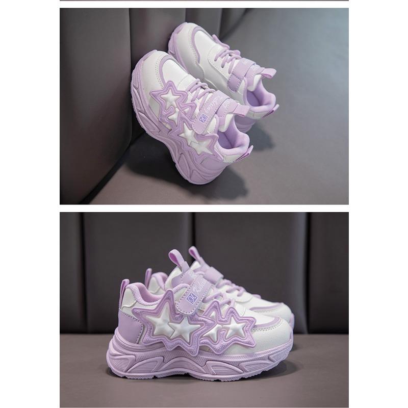 2024 New Fashion Children's Casual Leather Girls Running Shoes