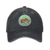 Винтажная Кепка-Бейсболка с Капибарой 'Take It Easy' Унисекс Потертая Стиранная Snapback Кепка Милое Животное Для Улицы Бега Мягкая Кепка Шляпа