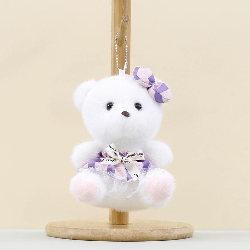 Cartoon Lina Soft Bear Keychain With Tulle Skirt Stuffed Toy Gift For Girls Kids