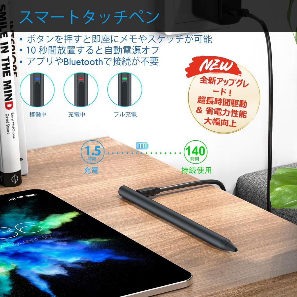 Стилус MILPROX для Surface, 4096 уровней чувствительности к нажатию, распознавание ладони, магнитное крепление, определение наклона, правый клик, ластик, автоотключение