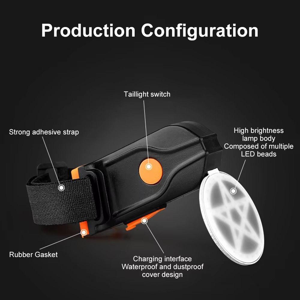 Задний фонарь для велосипеда с зарядкой от USB, легкий фонарь для велосипеда, аксессуары для фонарика