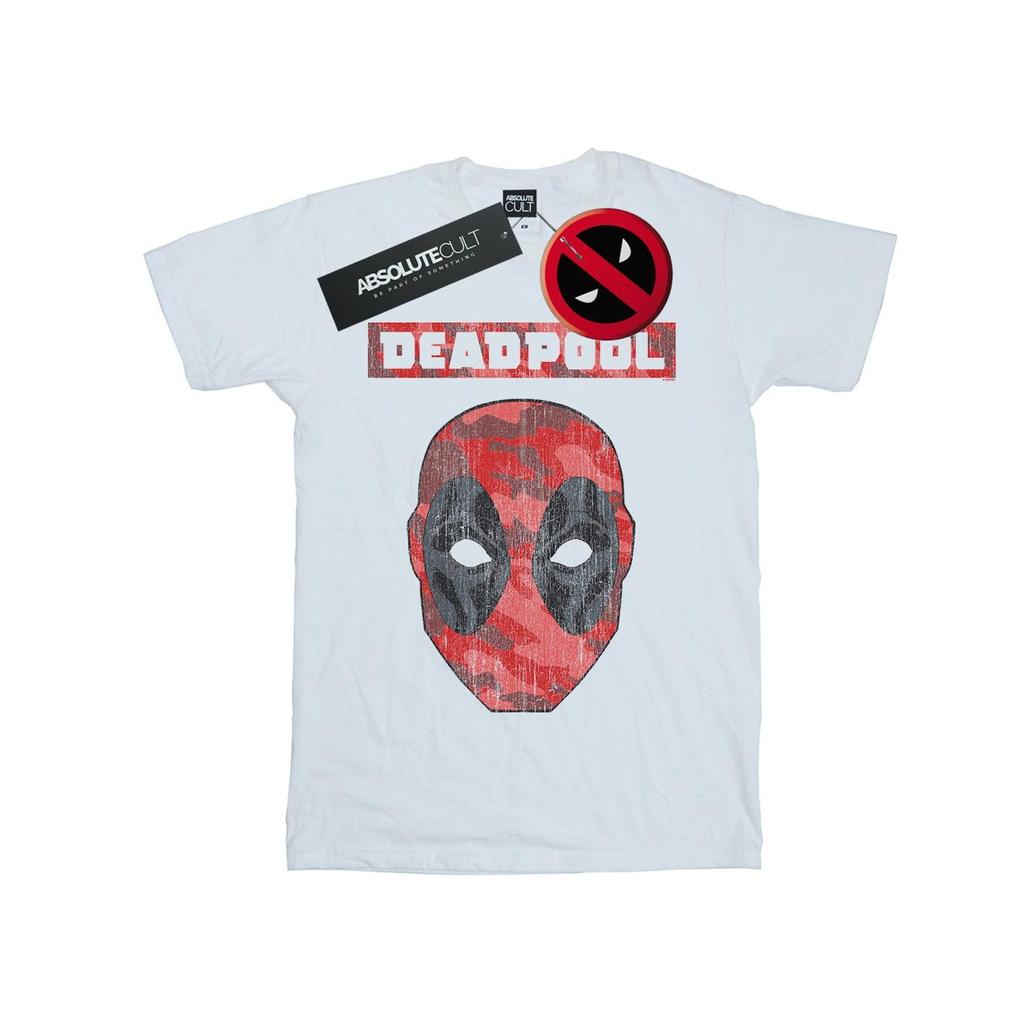Marvel Mens Deadpool Camo Head T-Shirt