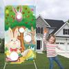 Easter Sandbag Toss Game Set - Bunny Print, Hanging Style, Washable, Ideal For Indoor And Outdoor Activities