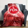 Персонализированное название 1.FC Nürnberg Логотип Печать Фланелевое одеяло Высокое качество Теплое Уютное Покрывало для всех сезонов Идеально для подарков Декор дома