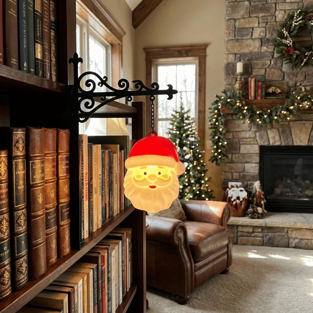 Retro Bookshelf Lantern Light Iron Art LED Library Lantern Christmas Bookmark Light Reading Space