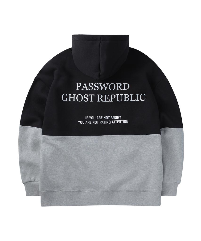 Ghost Republic Двухцветная блочная oversize флисовая толстовка на молнии Ghz-260