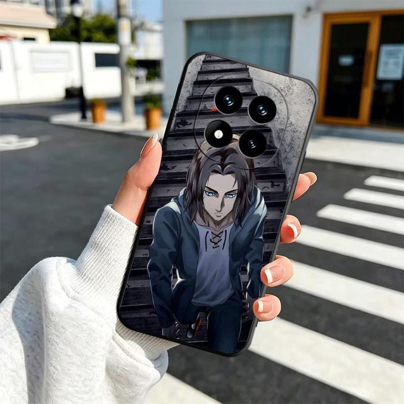 A-Атака Титанов Эрен Йегер Мягкий Чехол для Телефона для Xiaomi Redmi Note 12 13 14 15 Pro Plus 11 12S 11S 11T 10 4G Черная Задняя Крышка