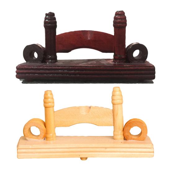 Retro Style Folding Fan Stand Smooth Edge High Stability Wooden Fan Frame